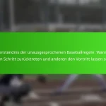 Das Verständnis der unausgesprochenen Baseballregeln: Wann man einen Schritt zurücktreten und anderen den Vortritt lassen sollte