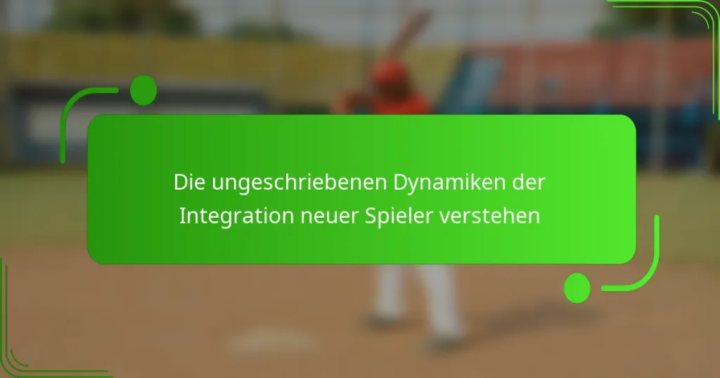 Die ungeschriebenen Dynamiken der Integration neuer Spieler verstehen
