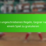 Die ungeschriebenen Regeln, Gegner nach einem Spiel zu gratulieren