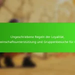 Ungeschriebene Regeln der Loyalität, Gemeinschaftsunterstützung und Gruppenbesuche für Fans