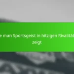 Wie man Sportsgeist in hitzigen Rivalitäten zeigt